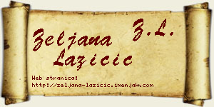 Željana Lazičić vizit kartica